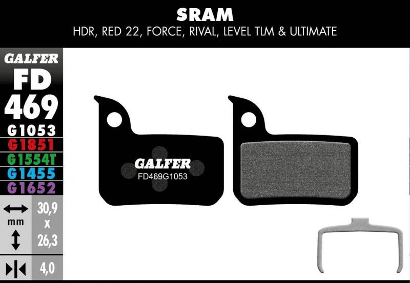 Galfer bike standard brake pad sram red 22 - level