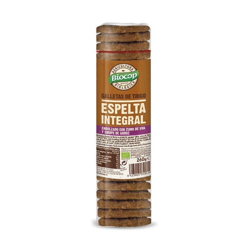 Galleta bio trigo espelta integral biocop 260 g