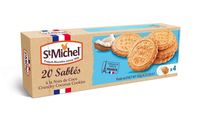 Galleta sables coco 120 g saint michel