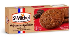 Galletas bretonas de mantequilla grandes con chocolate 150 g saint michel
