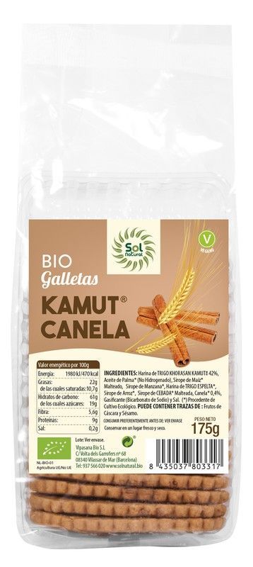 Galletas De Kamut Con Canela Bio 175 G