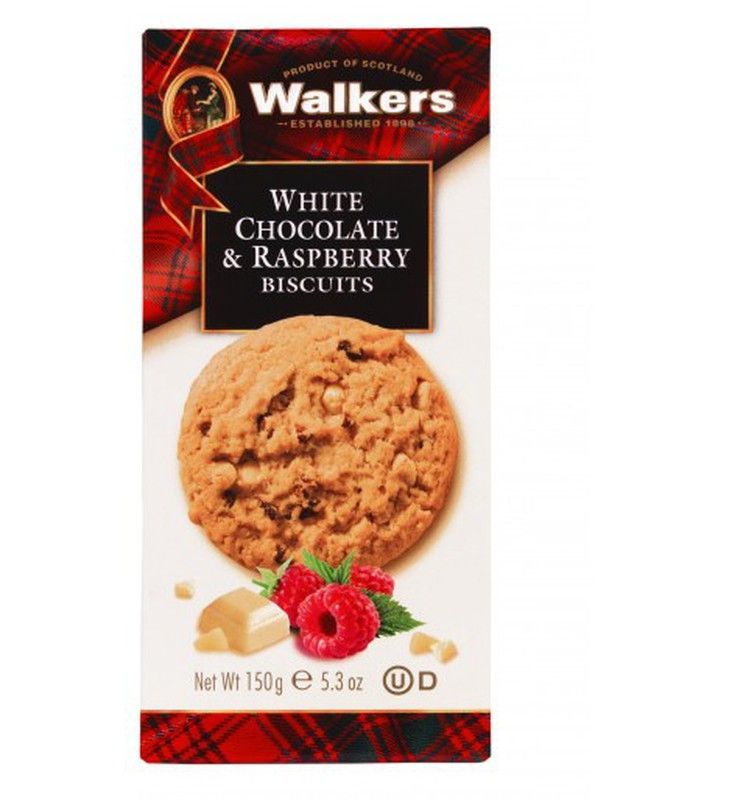 Galletas walkers chips de chocolate blanco y frambuesa 150 g
