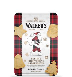 Galletas Walkers Navidad Caja Metálica 250 g Especial Regalo Santa Claus