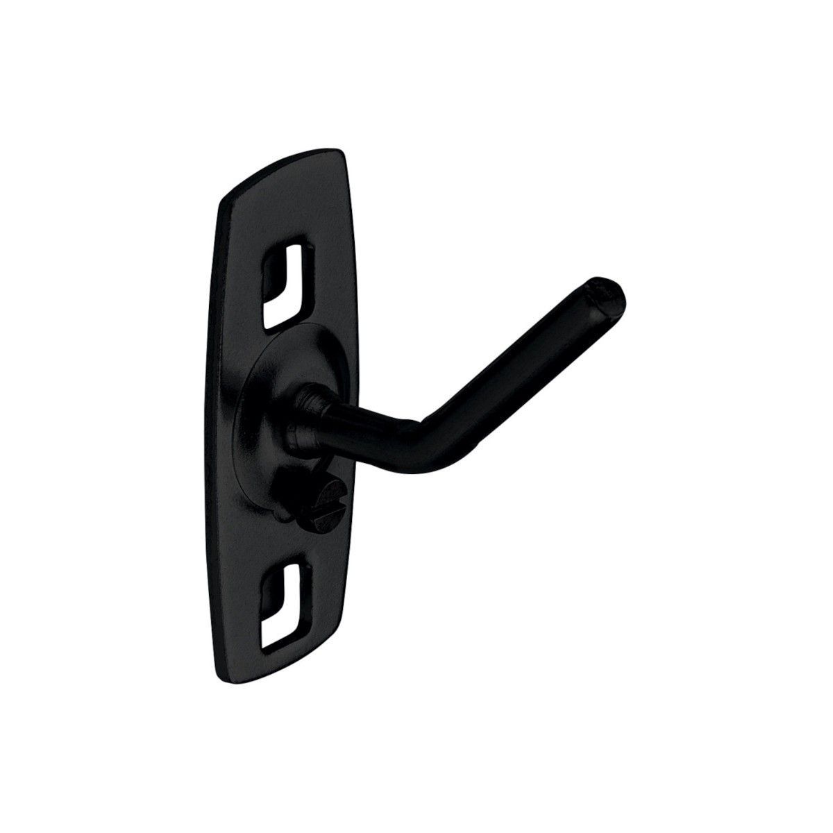 Gancho atornillable inclinado para insertos, negro, 15x40 mm