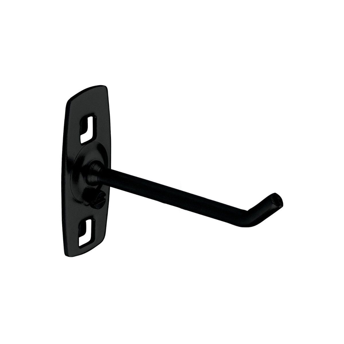 Gancho enroscable con caña acodada, negro (100 mm)