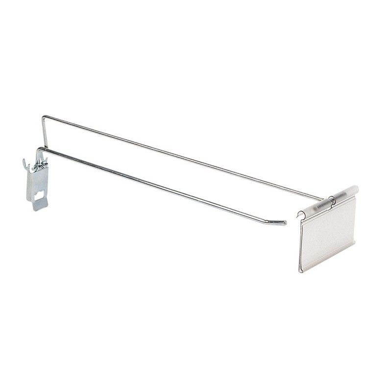 Gancho etiquetero para panel perforado Gancho Senc.4.8X300Mm.Portapr.Plast