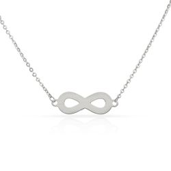 Gargantilla motivo Infinito de Oro blanco 18K