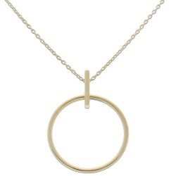 Gargantilla mujer círculo liso en oro 18 Kilates terminación en brillo