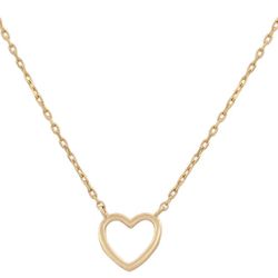 Gargantilla mujer de corazón en oro de 18 Kilates terminación en brillo. Medidas del colgante 8x8mm