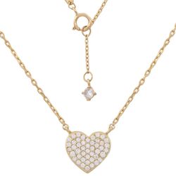 Gargantilla oro 18K para mujer moderno y elegante decorado con pave de circonitas