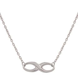 Gargantilla oro blanco 18K motivo infinito