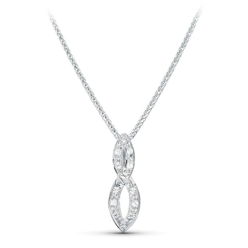 Gargantilla Oro Blanco 18kts 45cm 20471-3 Circonitas