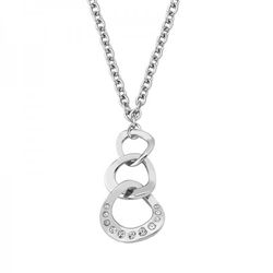 Gargantilla Xernus Acero 3041-AA 3 Aros Entrelazados Circonitas