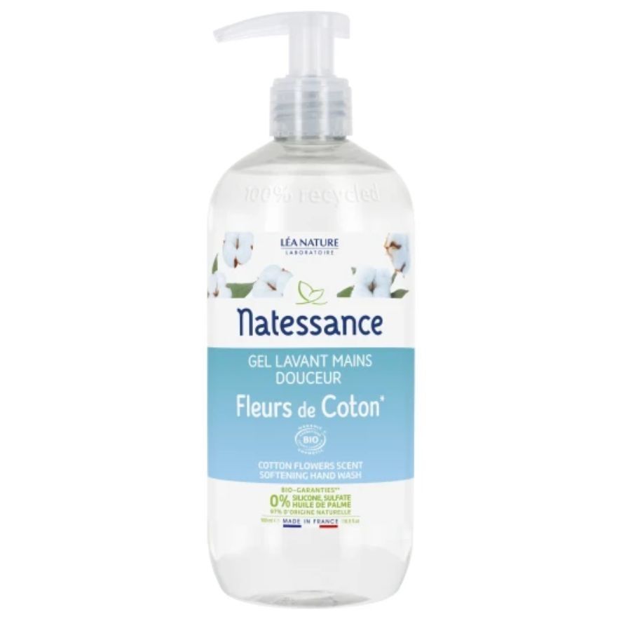 Gel Limpiador Manos Flor Algodon Natessance 500 Ml