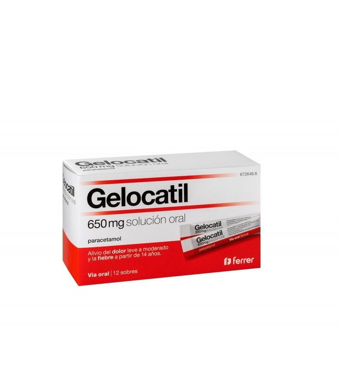Gelocatil 650 Mg 12 Sobres Solucion Oral