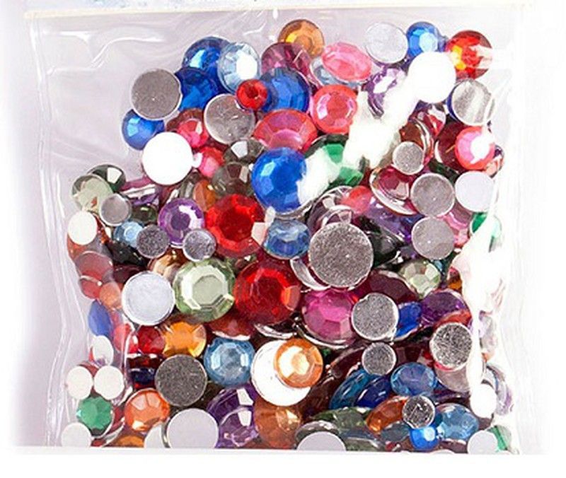 Gemas decorativas círculo colores y tallas surtidos