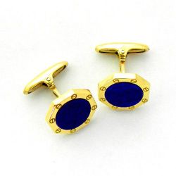 Gemelos Oro 18kts Octogonal Con Lapislazul GE1/66070