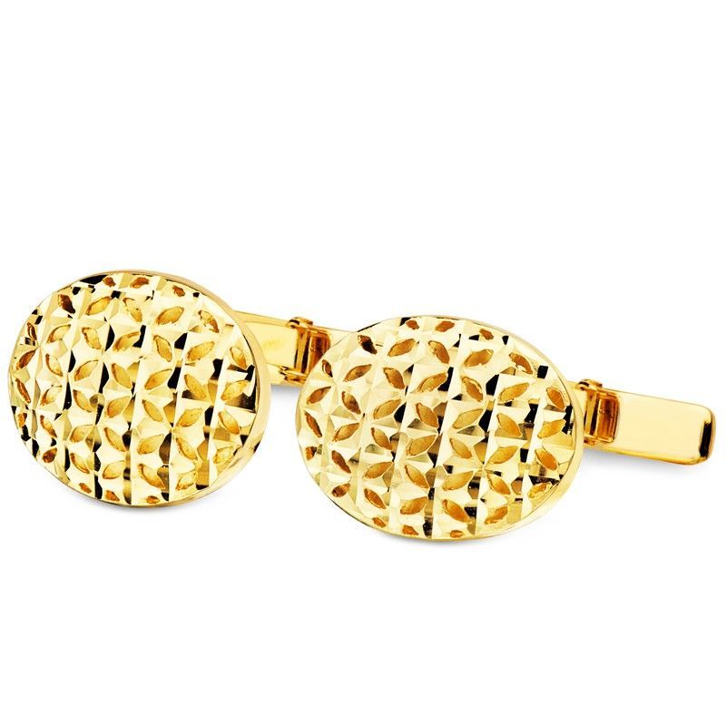 Gemelos Oro 18kts Oval Tallados y Calados 18X13mm 4724-6