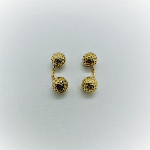 Gemelos Oro 18kts Pelota De Golf 9mm GA1/10028