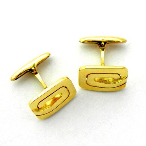 Gemelos Oro 18kts Rectangular Calados GA1/10024