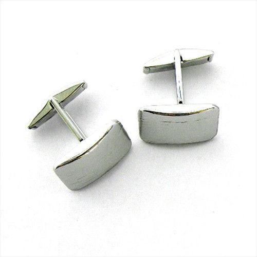 Gemelos Plata Rectangular Brillo GP202/27