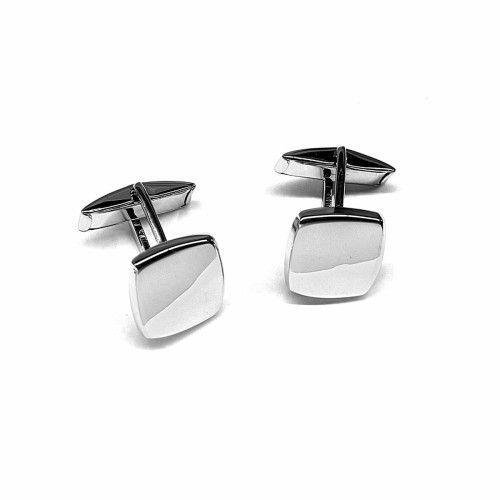 Gemelos Plata Rectangular Brillo GP202/56