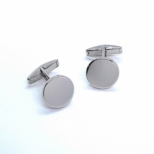 Gemelos Plata Redondo Liso GP202/19