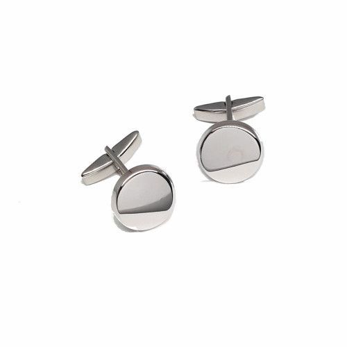 Gemelos Plata Redondo Liso GP202/35