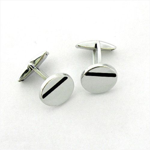 Gemelos Plata Redondo Liso GP202/48