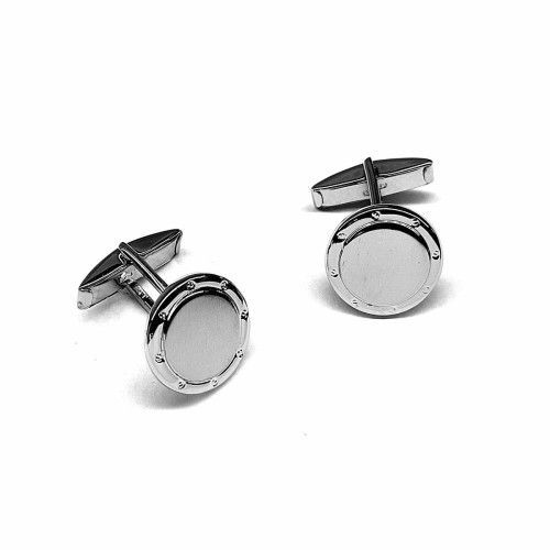 Gemelos Plata Redondo Liso GP202/55