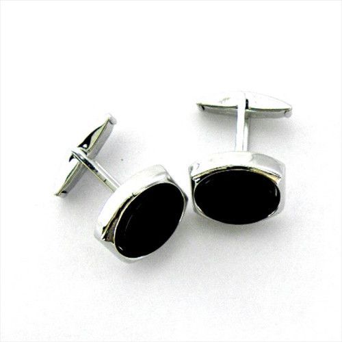 Gemelos Plata Redondo Onix GP202/44