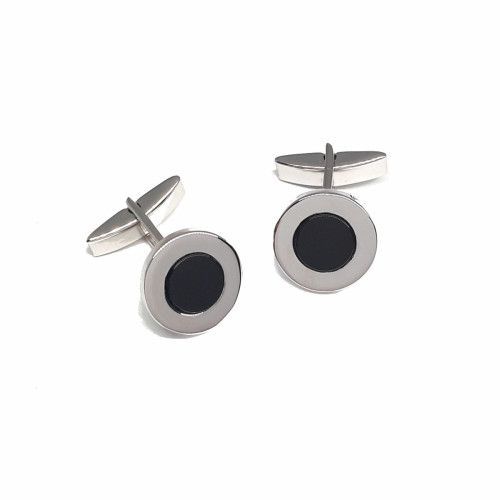 Gemelos Plata Redondo Onix GP202/53