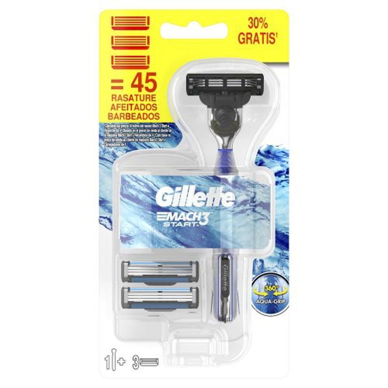 Gillette Mach3 Start Maquina + 3 Rec