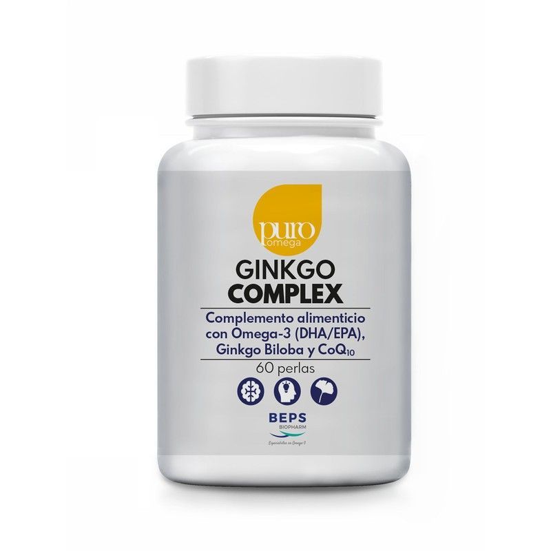 Ginkgo Complex DHA/EPA Q10 60 Perlas Puro Omega