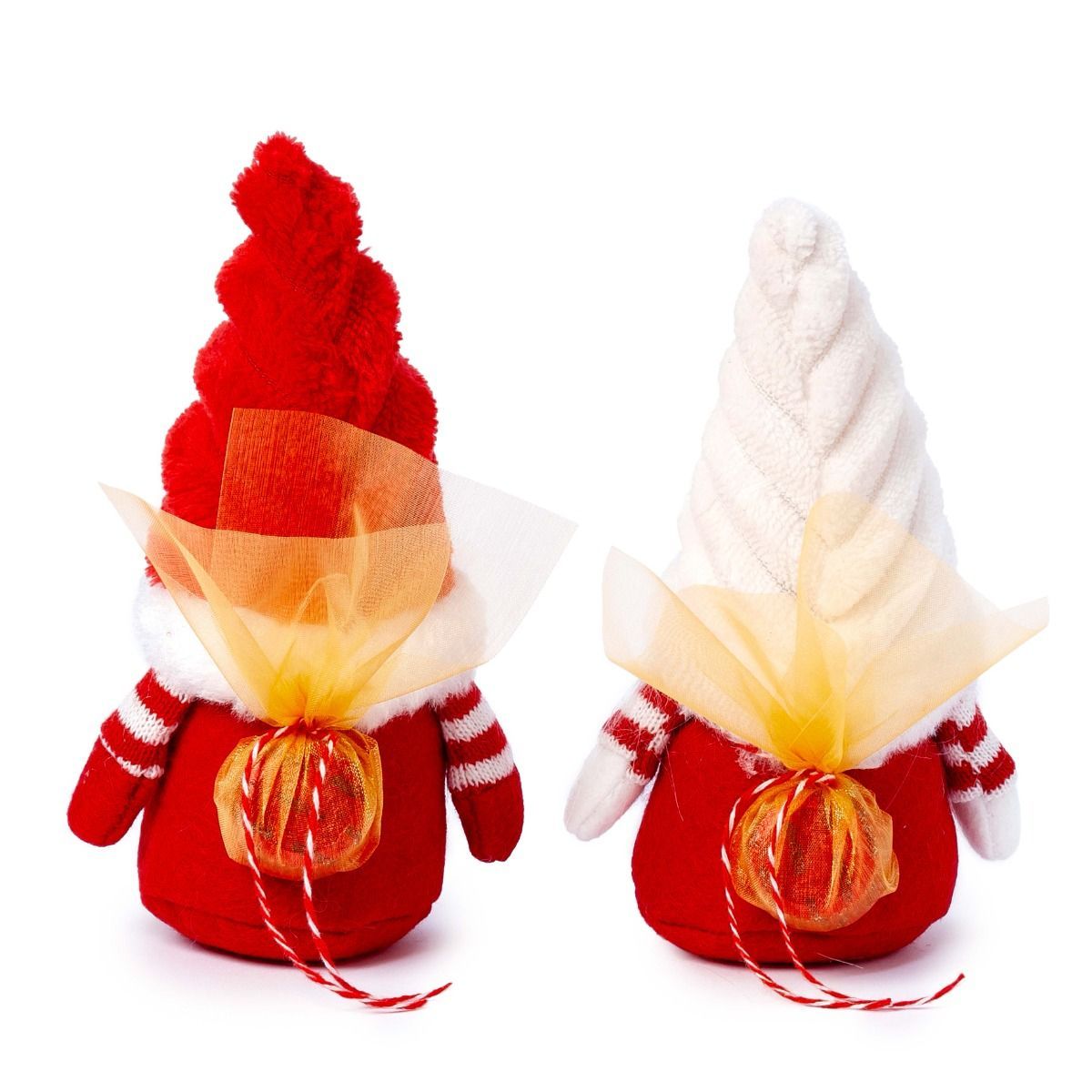 Gnomos gorro en color rojo y blanco con 1 bombón