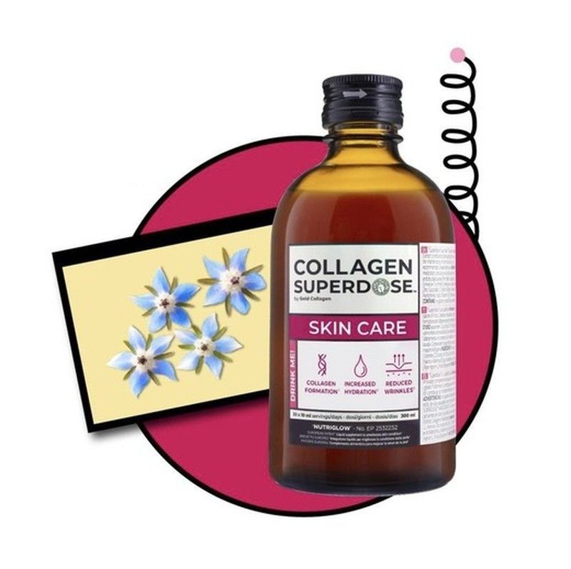 Gold Collagen Super Dose Piel Radiante Skin Care 1 Frasco 300ml Sabor Melocotón.