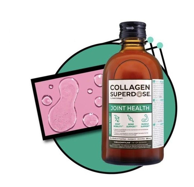 Gold Collagen SuperDose Articulaciones 1 Frasco 300ml Sabor Manzana y mango