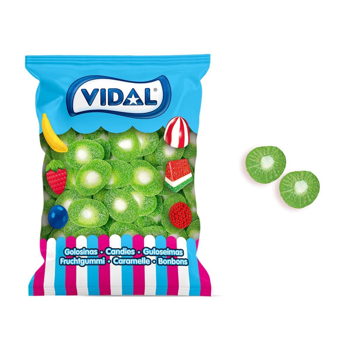Golosinas Rodajas de Kiwi con pica (250 unidades) de Vidal