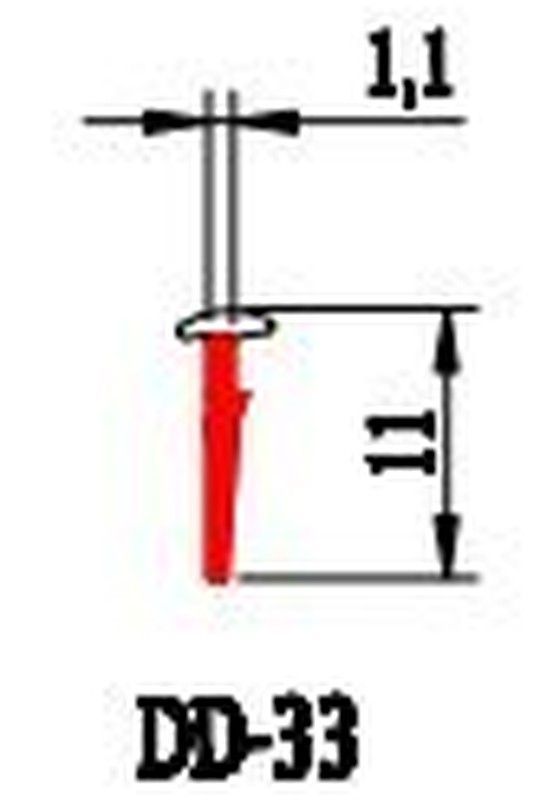 Goma acristalar PDD33N HUECO 1MM (300mt).