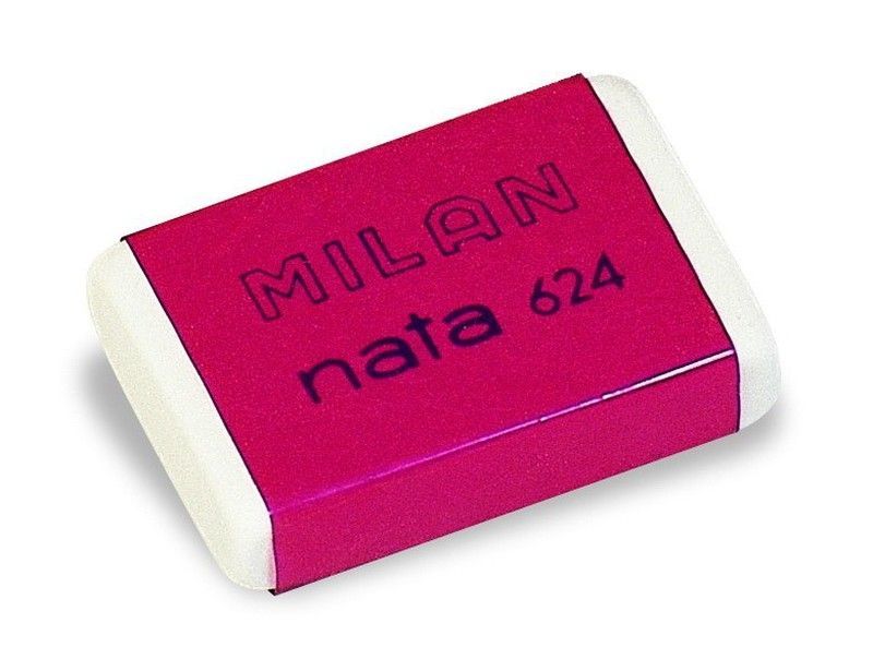 Goma de borrar de plastico nata" milan 624"