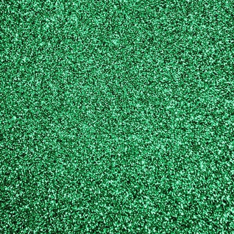 Goma Eva purpurina 400 mm x 600 mm verde fuerte