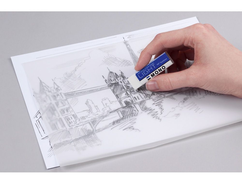 Goma tombow mono light polimera caucho pvc especial para borrado delicado