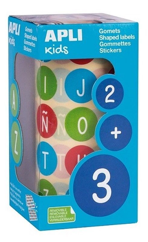 Gomets rollo abecedario mayúsculas Ø 20 mm