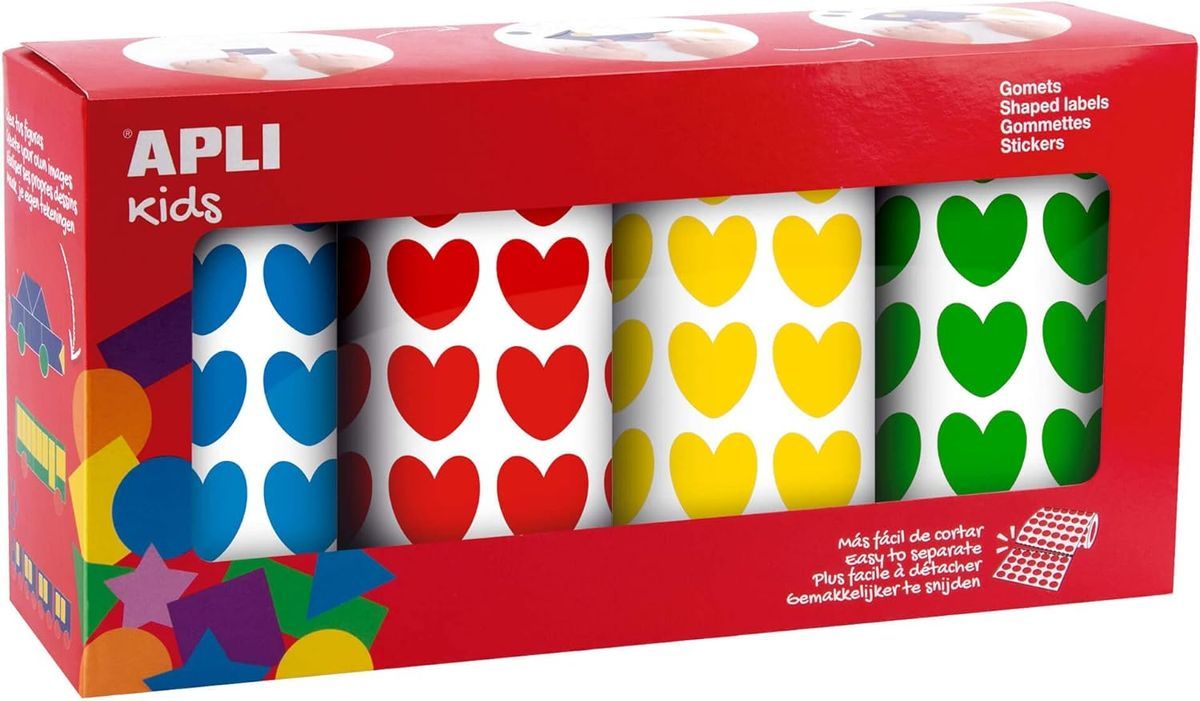 Gomets rollo corazones pack 4 und.