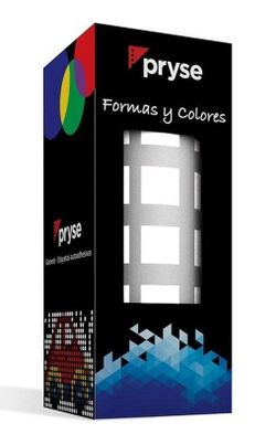 Gomets rollo cuadrados 10 mm blanco