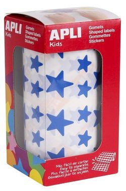 Gomets rollo estrellas 12,5 y 19,5 mm azul