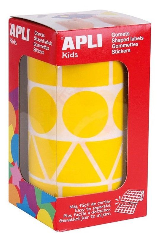 Gomets rollo geométricos surtidos XL amarillos