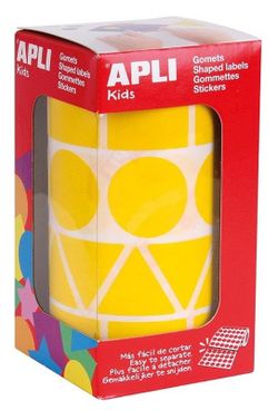 Gomets rollo geométricos surtidos XL amarillos