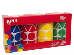 Gomets rollo geométricos surtidos XL pack 4 und.