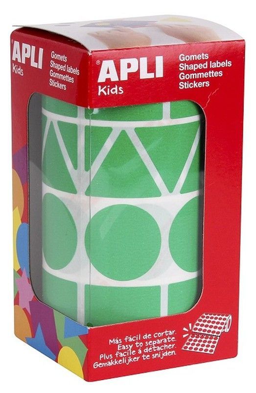 Gomets rollo geométricos surtidos XL verde